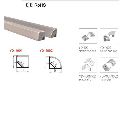 black LED linear Lighting aluminum Profile